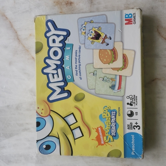 •Memory Game by Nickelodeon SpongeBob Squarepants Editon - Picture 1 of 5